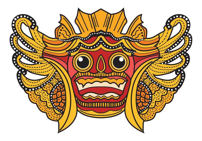 Bali Barong Mask vector