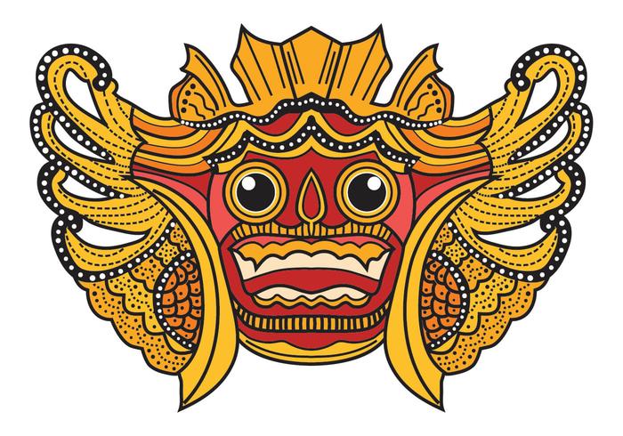 Máscara de Bali Barong vector