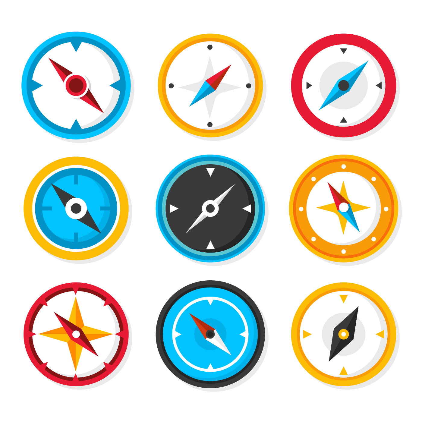 Compass Collection Vector 224223 - Download Free Vectors, Clipart Graphics & Vector Art