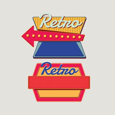 Retro Signs Template Set vector