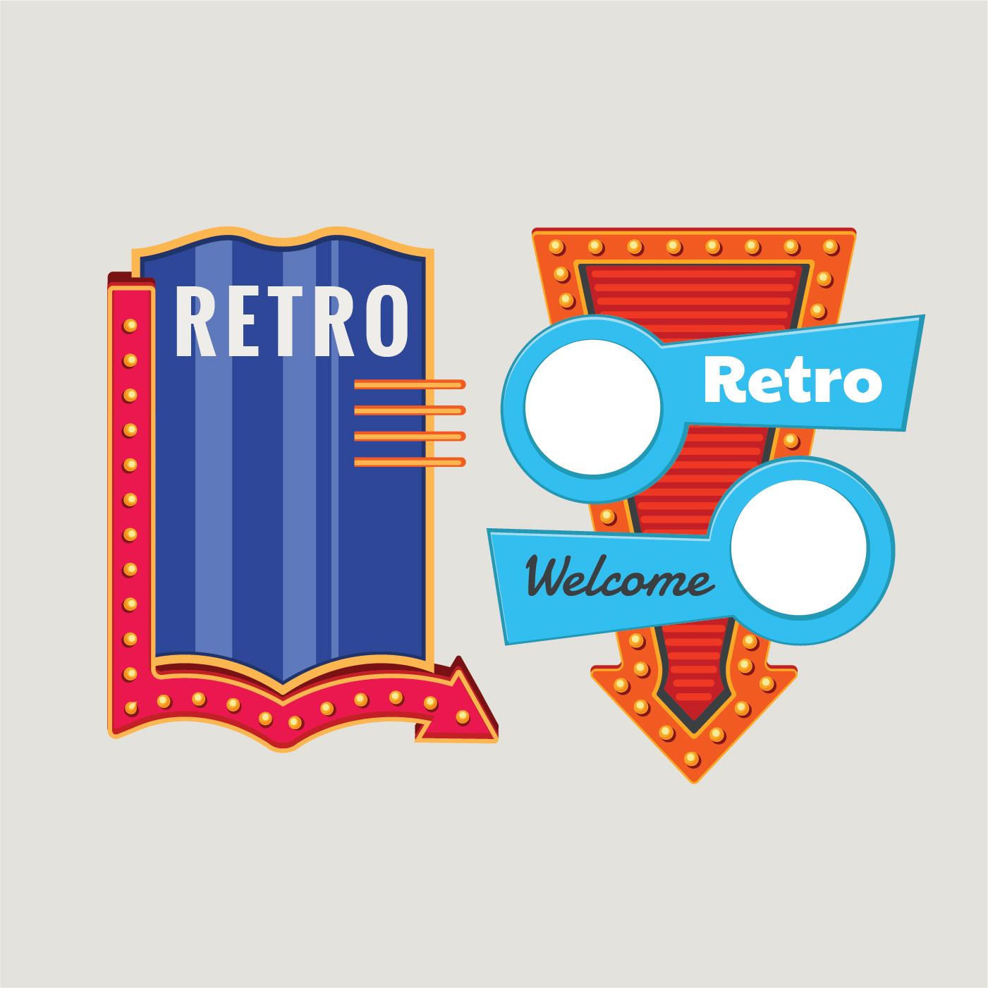 retro-or-vintage-signs-template-set-with-glowing-lamp-224351-vector-art