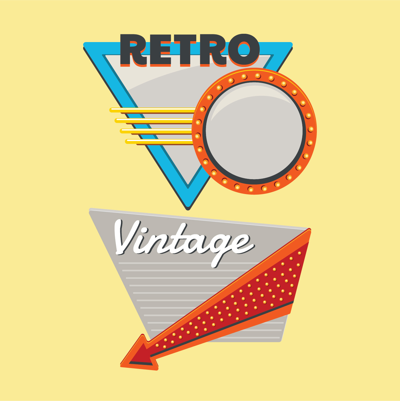 Download Vintage or Retro Banner, Billboard Sign Template Set ...