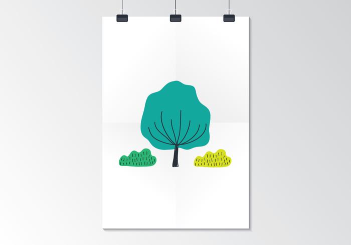 Cartel de papel doblado vector