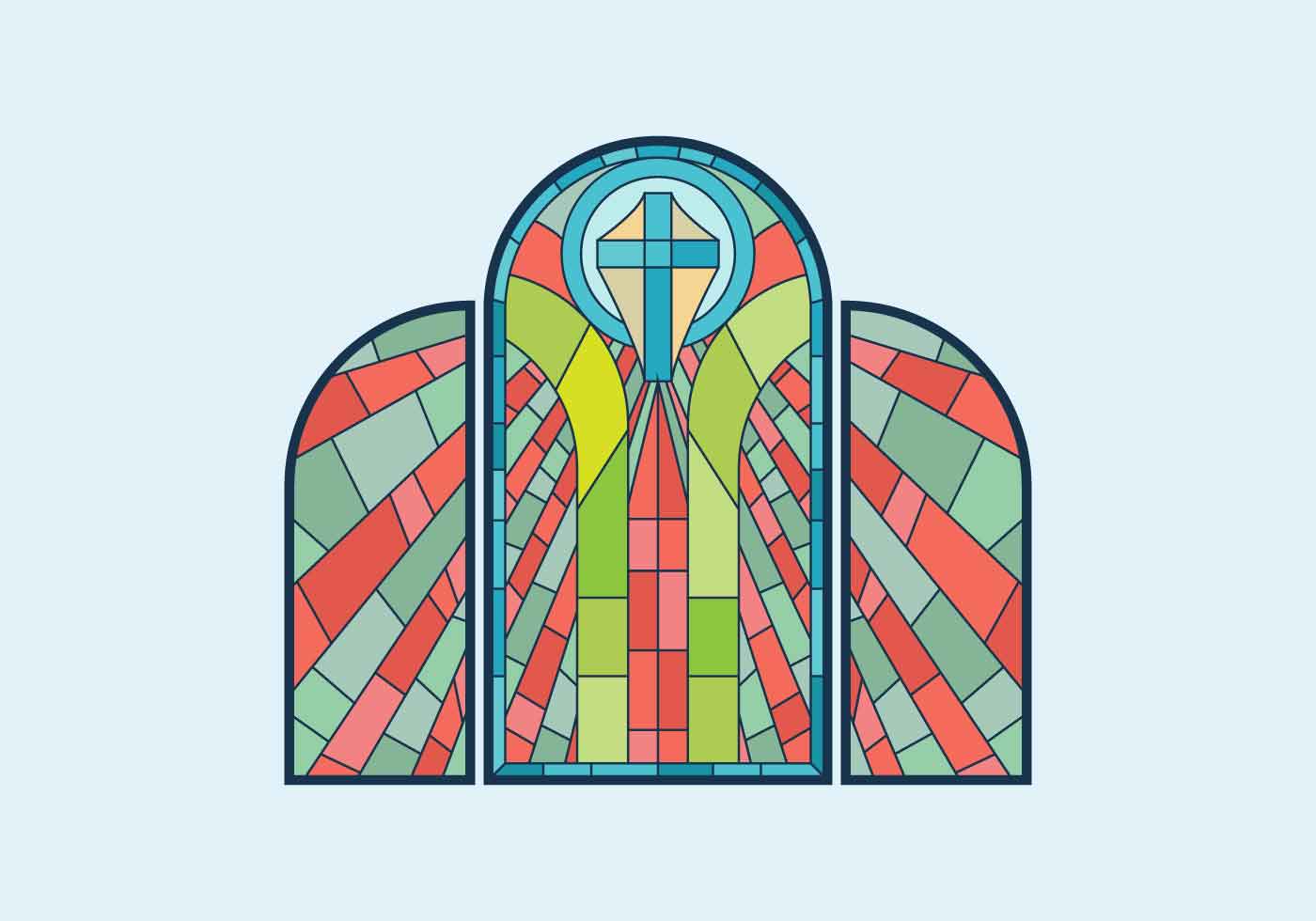 Stained Glass Window Vector Illustration 224369 Vector Art at Vecteezy