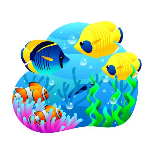 Vector de dibujos animados de pescado