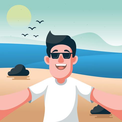 Selfie Illustration vector