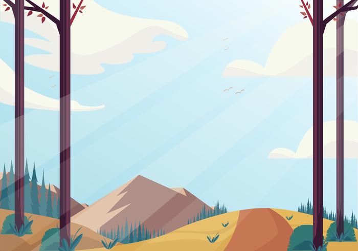 Vector hermoso paisaje ilustración