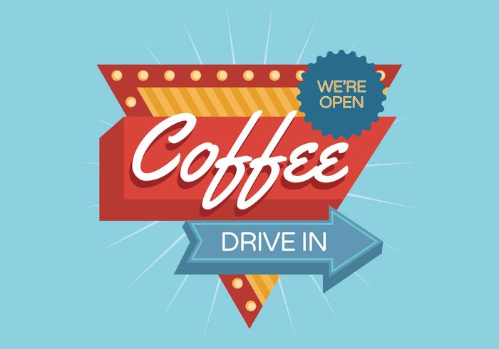 Coffee Vintage Sign vector