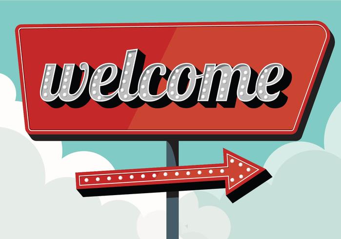 Welcome Vintage Sign vector