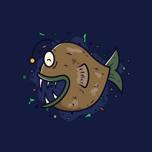 vector de peces de dibujos animados