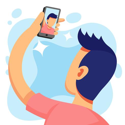 Selfie Illustration vector