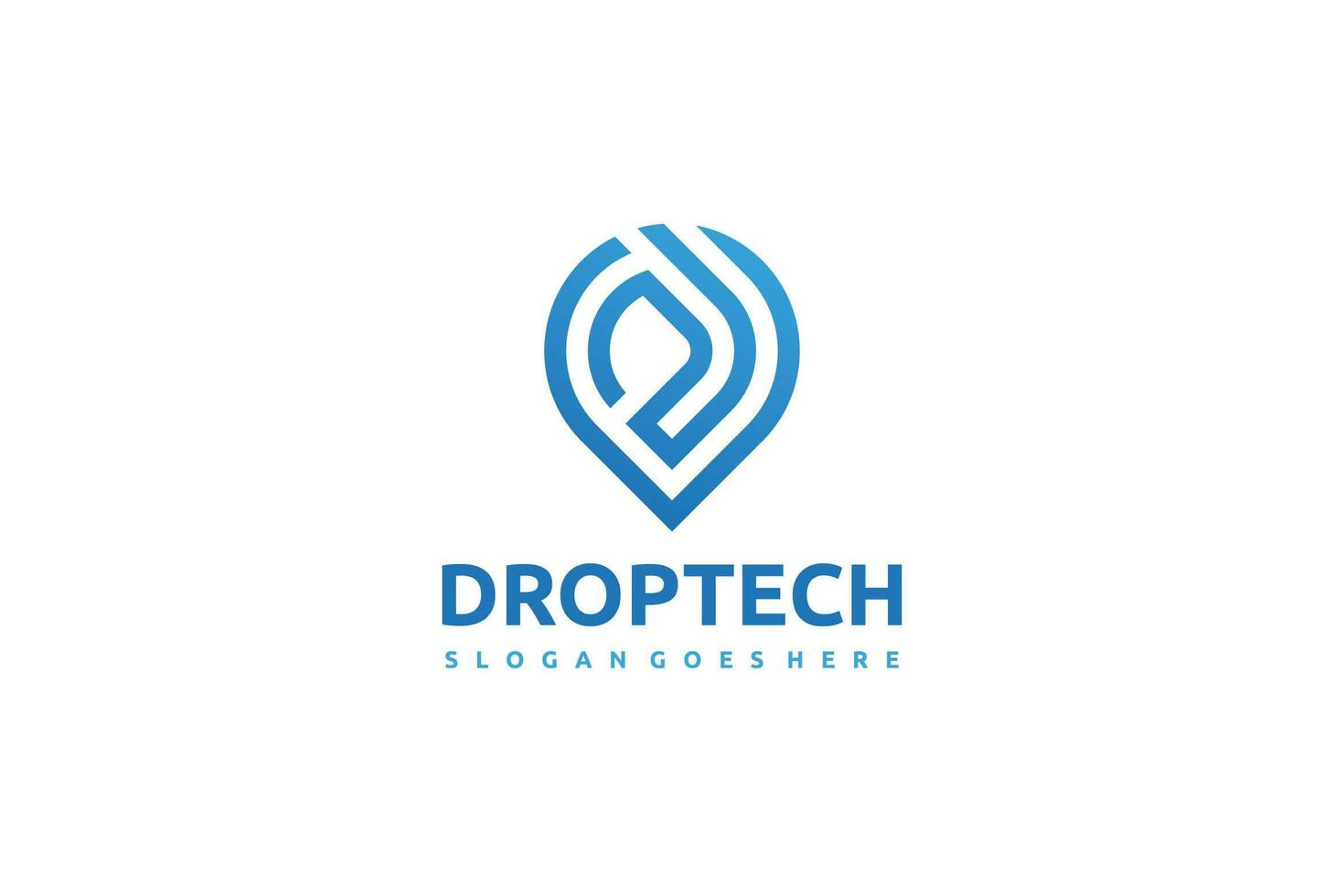 Drop Tech Logotipo vector