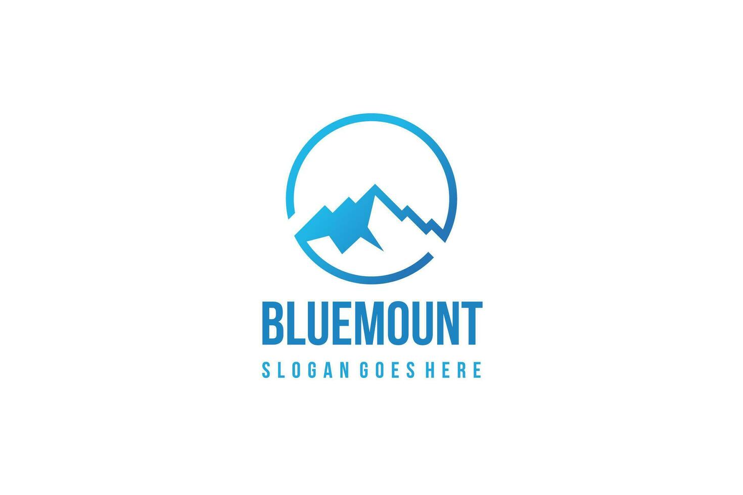 Logotipo de montaña vector