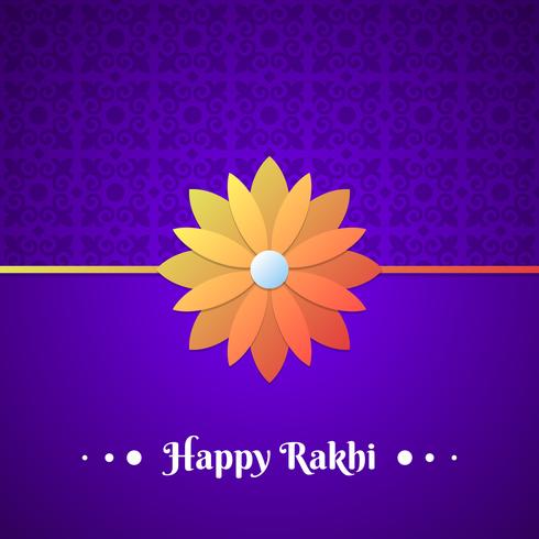 Beautiful Traditional Rakhi Floral Design Decorated Background vector