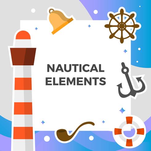 Flat Nautical Element Vector Collection