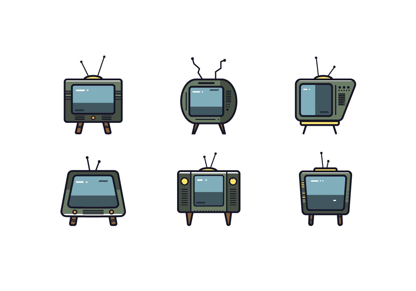 Retro Television Set Vector 225099 Vector Art at Vecteezy