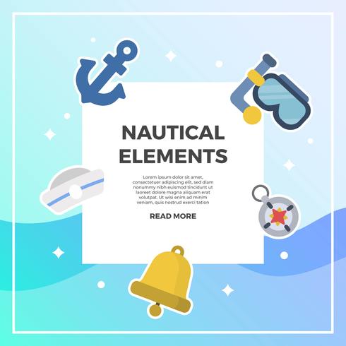 Flat Nautical Element Vector Collection