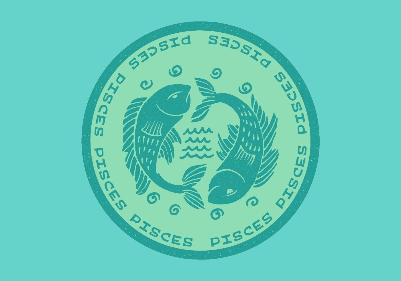 Download pisces fish zodiac badge - Download Free Vectors, Clipart Graphics & Vector Art
