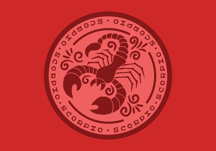 scorpio zodiac badge vector