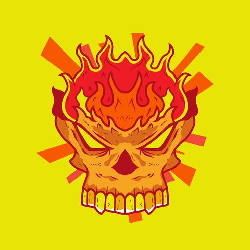 Calavera llameante vector