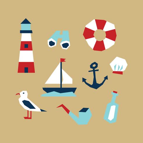 Geometrical Nautical Elements vector