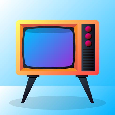 Ilustración de televisión retro vector