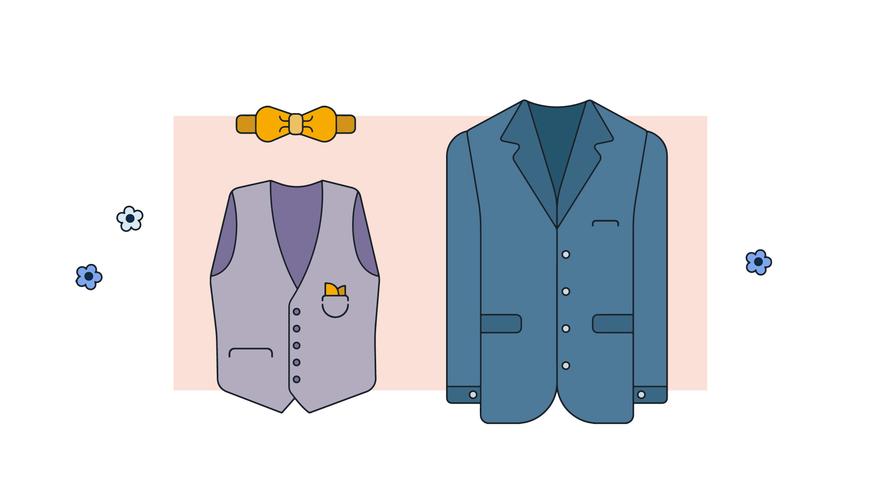 vector de hombre de ropa formal