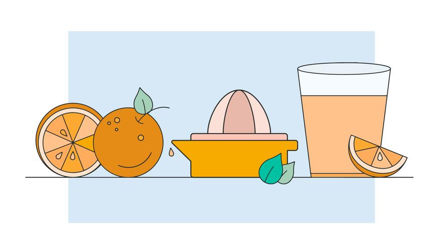 Orange Juice Vector