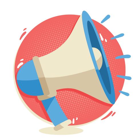 Flat Megaphone Vector