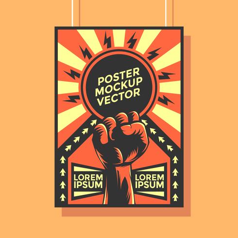 Constructivism Poster Mockup Vector