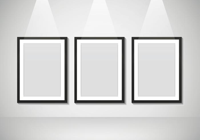 Blank Poster Mockup for Photos vector