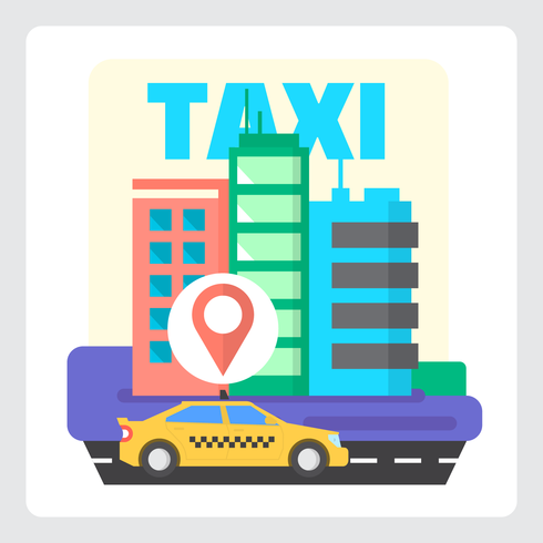 Servicio de taxi vector