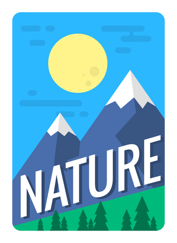 Diseño de paisaje plano vector