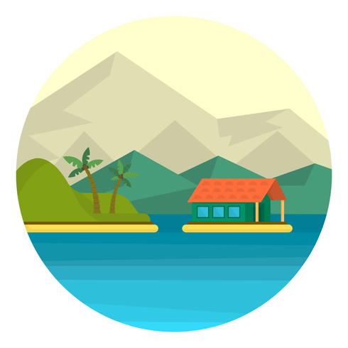 Paisaje de playa vector