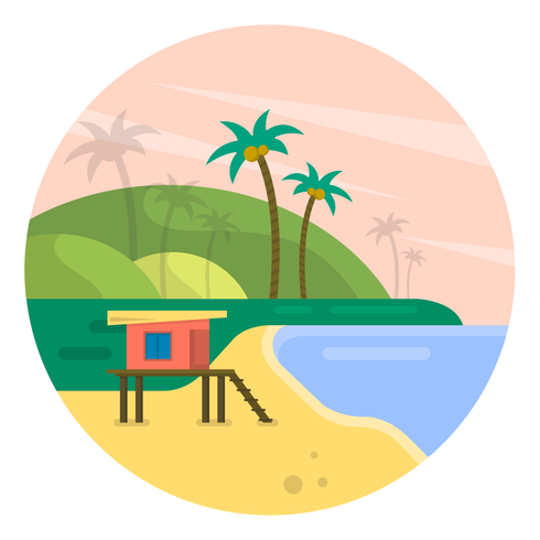 Paisaje de playa vector