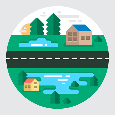 Suburban Landscape vector