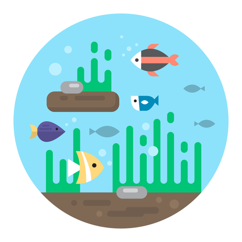 Flat Sea Life vector