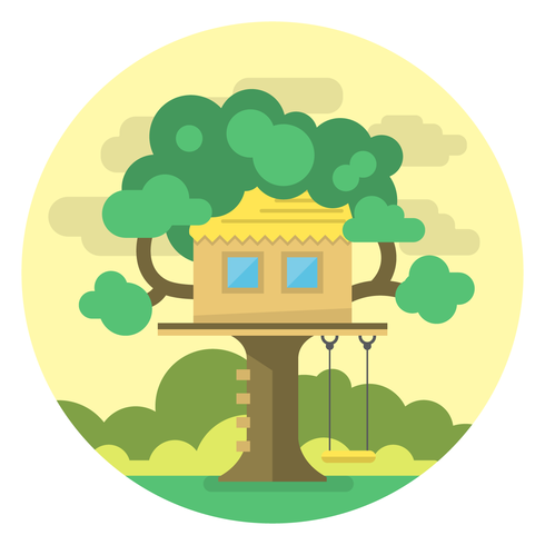 Casa del árbol vector