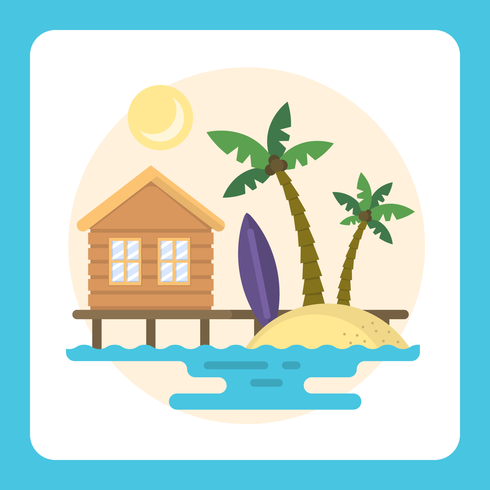 Paisaje de playa vector