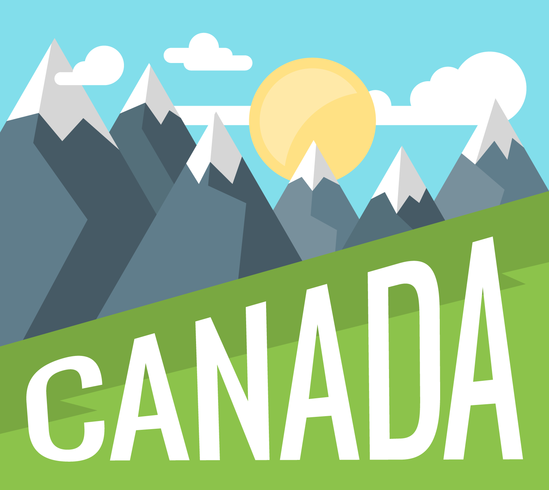 Paisaje de Canadá vector