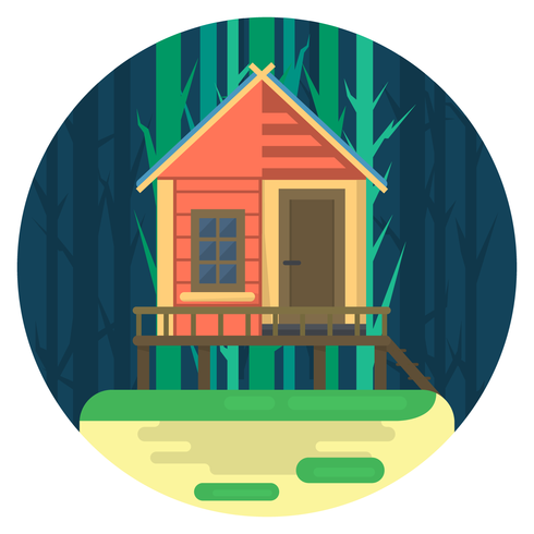 Jungle Bungalow vector