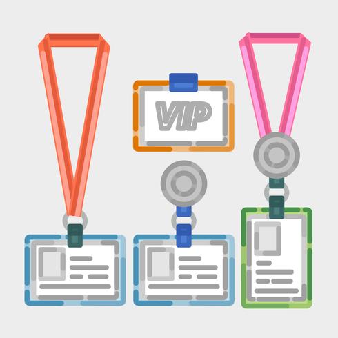 Vector Vip Pass Outline Illustration 