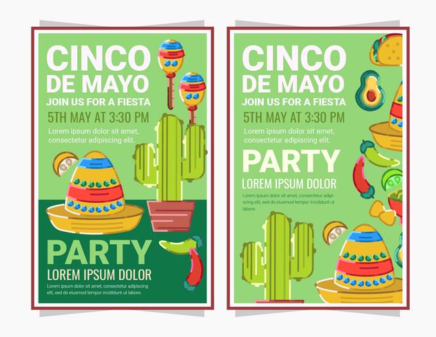 vector cinco de mayo posters