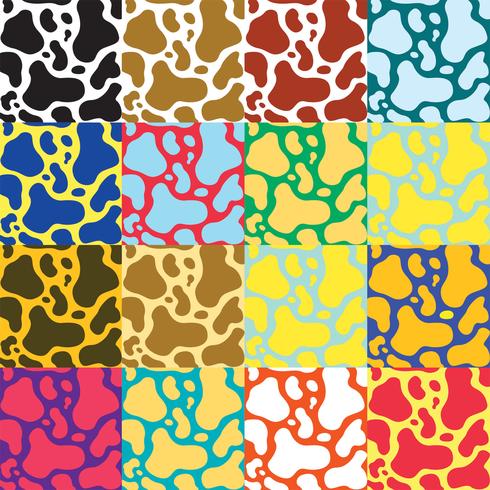 Colorful Cow Print Vector Pack