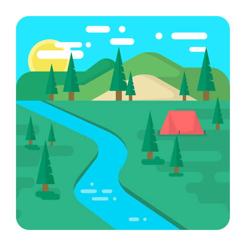 Camping in Nature vector