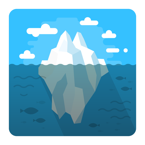 Iceberg flotante vector