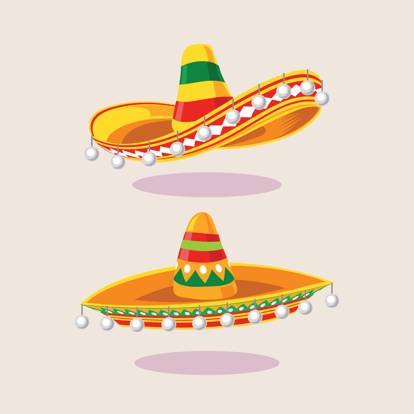 Мексиканская шляпа рисованная