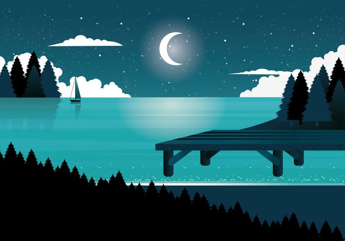 Vector hermoso paisaje ilustración