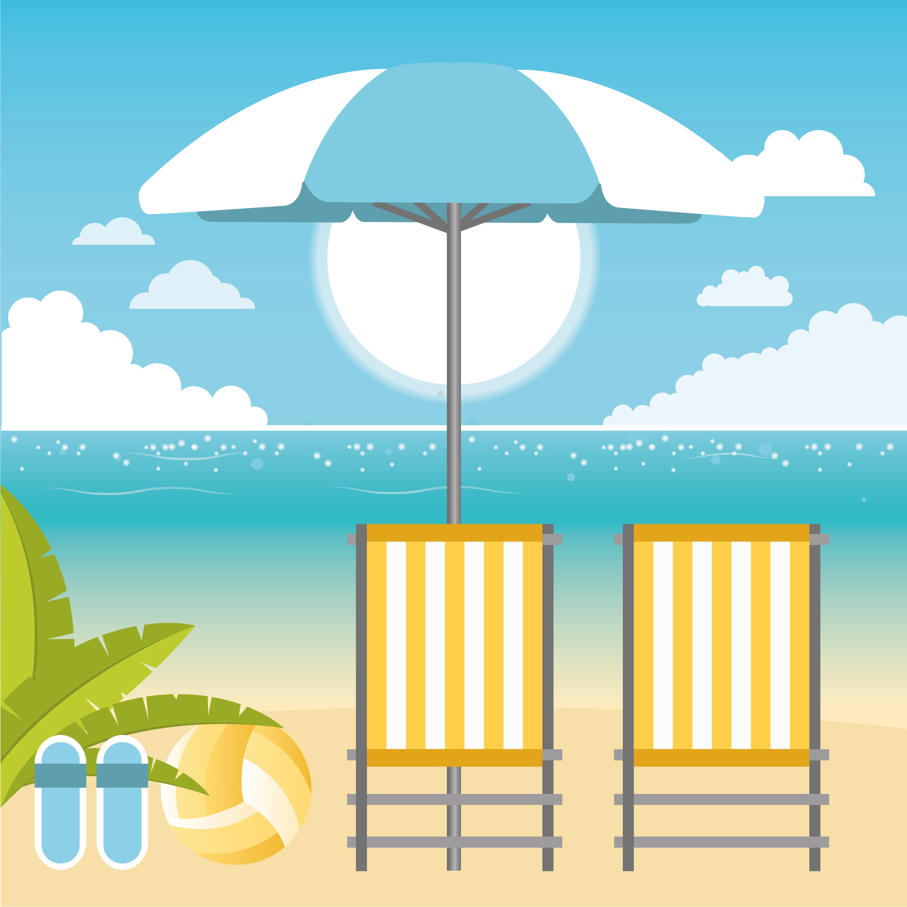 Vector Beautiful Summer Illustration 225494 Vector Art at Vecteezy