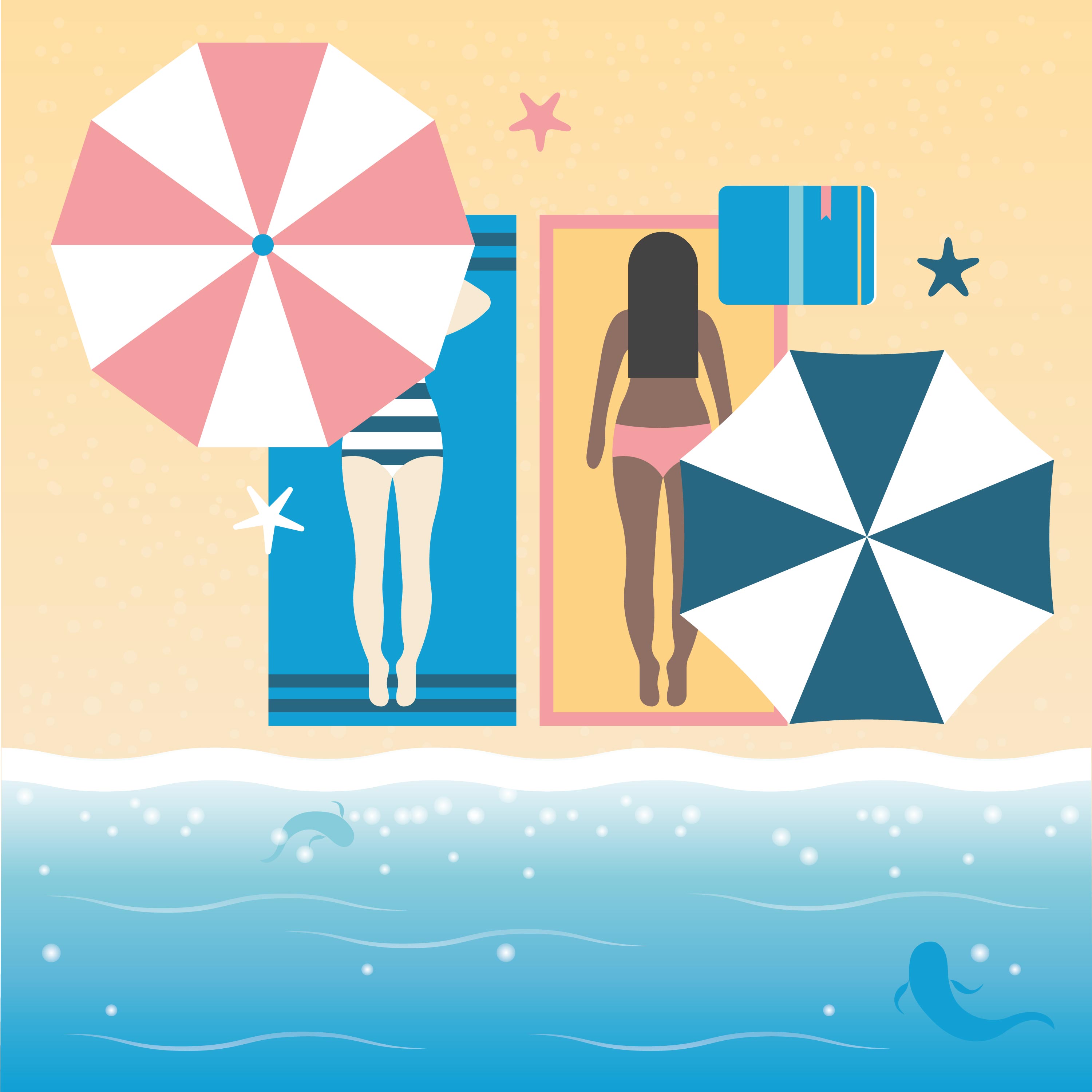 Vector Beautiful Summer Illustration - Download Free ...